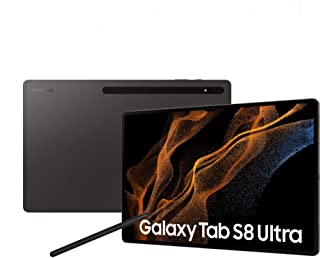 Samsung 三星 Galaxy Tab S8 Ultra,14.6 英寸,256 GB 内部存储器,12 GB RAM,5G,Android 平板电脑包括 S Pen,石墨,包括 36 个月制造商保修 [亚马逊*]