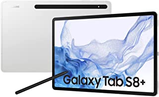 Samsung 三星 Galaxy Tab S8 ，12.4 英寸，256 GB 内存，8 GB RAM，Wi-Fi，Android 平板电脑，包括 S Pen，银色