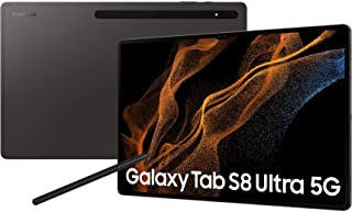 Samsung 三星 Galaxy Tab S8 Ultra,14.6 英寸,512 GB 内部存储器,16 GB 内存,5G,Android 平板电脑包括 S Pen,石墨,包括 36 个月制造商保修 [亚马逊*]